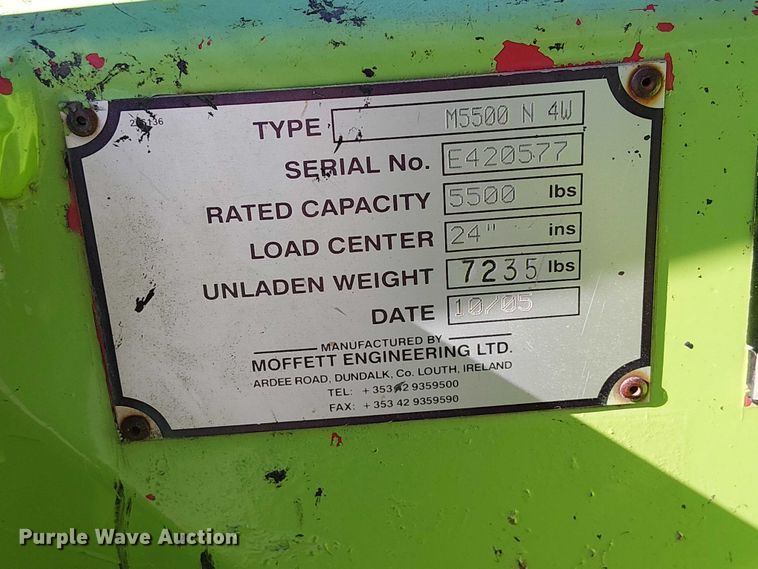 image for item DU3659 2005 Moffett M5500 forklift