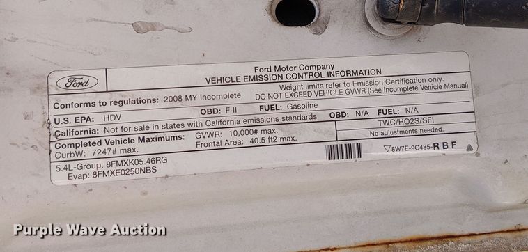 image for item DU3675 2008 Ford F250  utility bed pickup truck