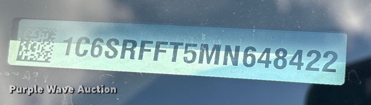 image for item DU9339 2021 RAM 1500 Bighorn Crew Cab pickup truck