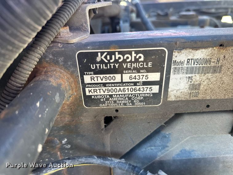 image for item DW4305 Kubota RTV9000 utility vehicle
