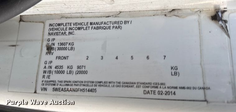 image for item DW6646 2015 International PC505 shuttle bus