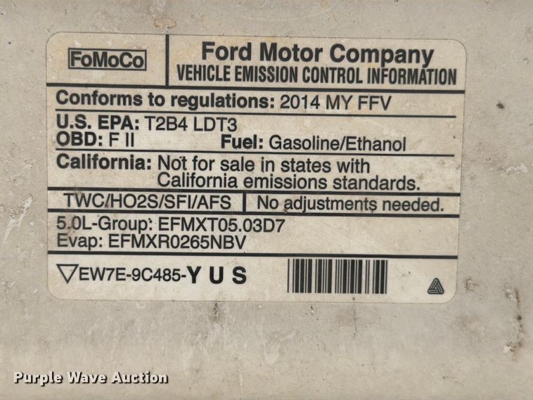 image for item DX5870 2014 Ford F150 pickup truck