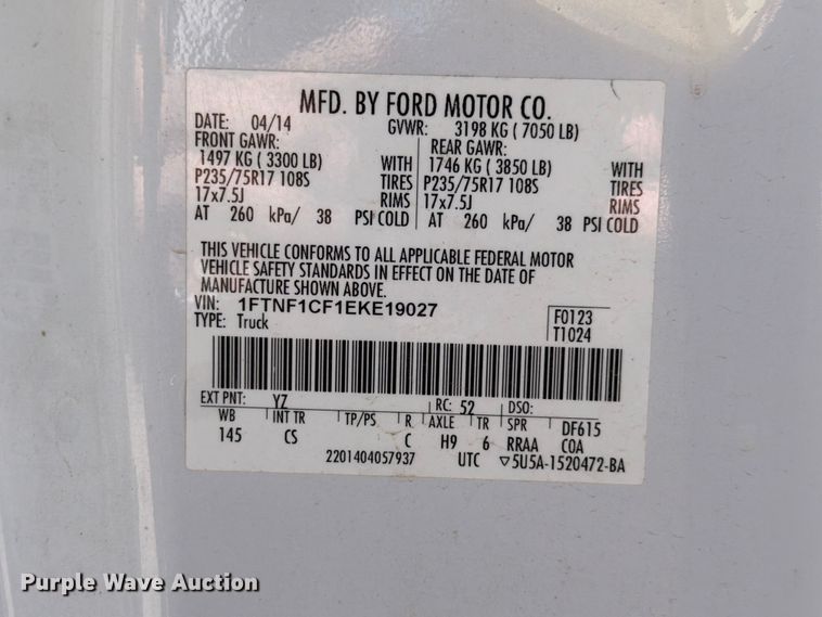 image for item DX5870 2014 Ford F150 pickup truck