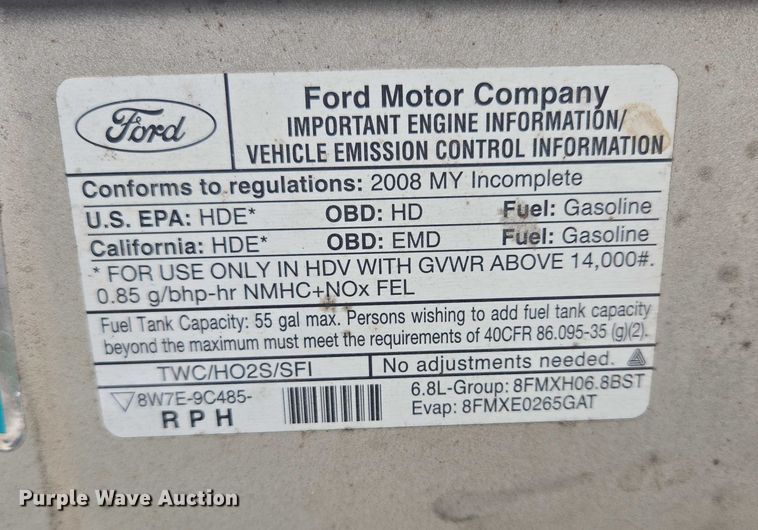 image for item DY1378 2008 Ford Starcraft shuttle bus