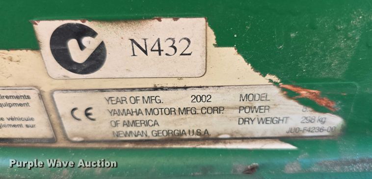 image for item DZ6463 2002 Yamaha N432 golf cart