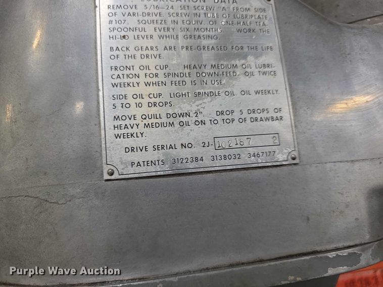 image for item DZ6466 Bridgeport Series I  milling machine