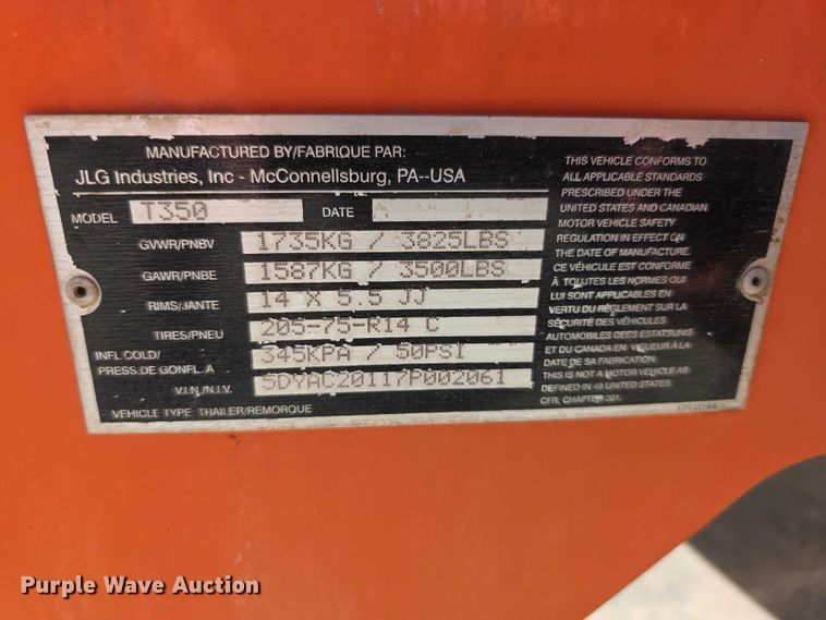 image for item DZ6471 2007 JLG T350 boom lift