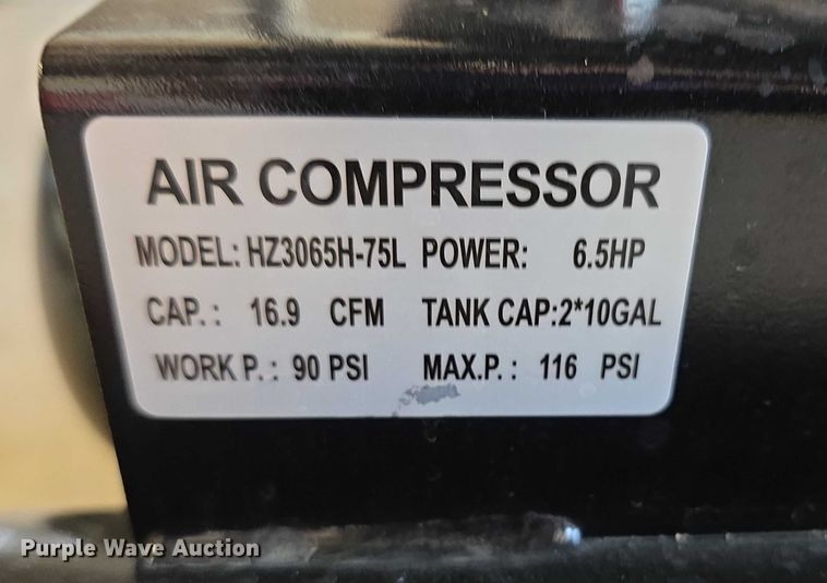 image for item DZ6472 Kohler HZ3065H75L air compressor