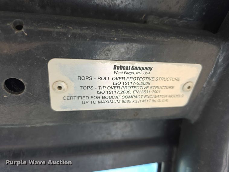 image for item DZ6476 2015 Bobcat E35 mini excavator