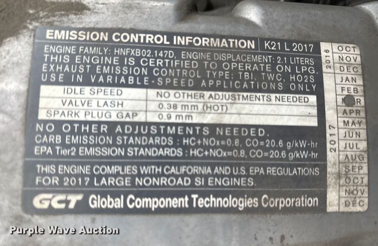 image for item EA7040 2017 UniCarriers PF50 forklift