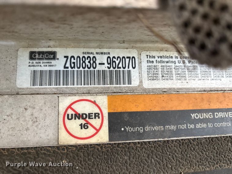 image for item EA7607 2008 Club car golf cart