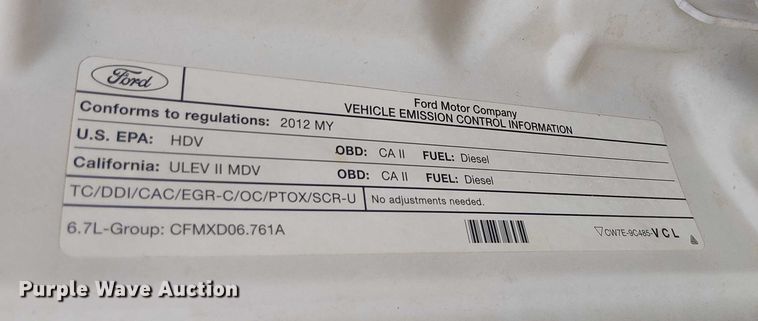 image for item EC1235 2012 Ford F250 Super Duty Crew Cab pickup truck