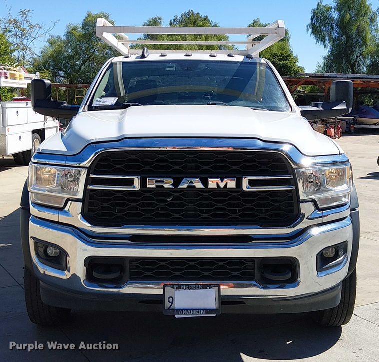 image for item EC1250 2019 RAM 4500HD Crew Cab flatbed truck