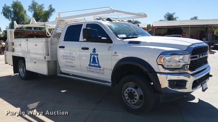 image for item EC1250 2019 RAM 4500HD Crew Cab flatbed truck