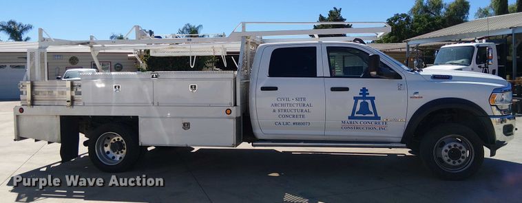 image for item EC1250 2019 RAM 4500HD Crew Cab flatbed truck