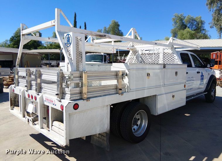 image for item EC1250 2019 RAM 4500HD Crew Cab flatbed truck