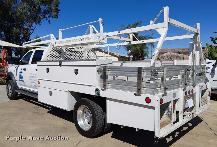 image for item EC1250 2019 RAM 4500HD Crew Cab flatbed truck