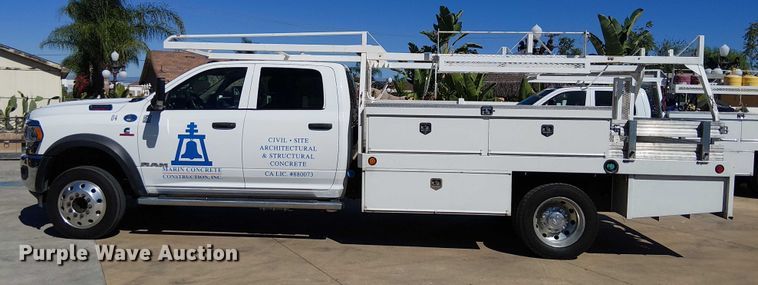 image for item EC1250 2019 RAM 4500HD Crew Cab flatbed truck