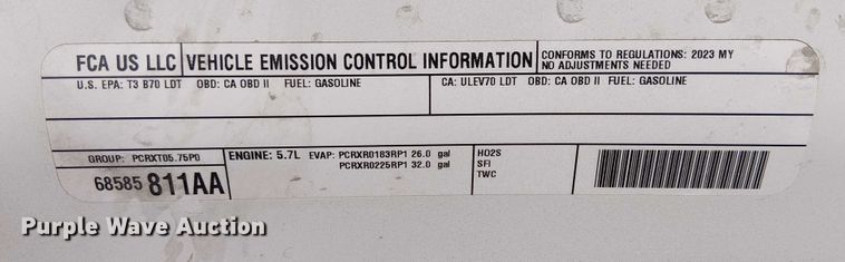 image for item EC1251 2023 RAM 1500 Crew Cab pickup truck