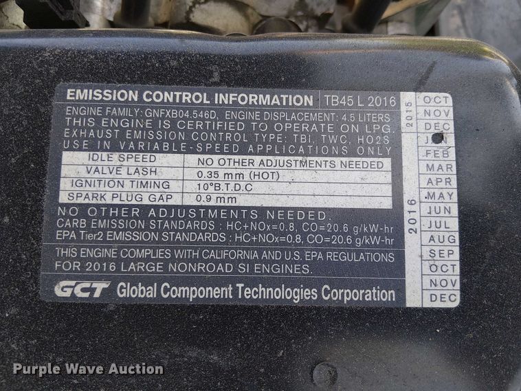 image for item EC1253 2016 UniCarriers PF80YLP forklift