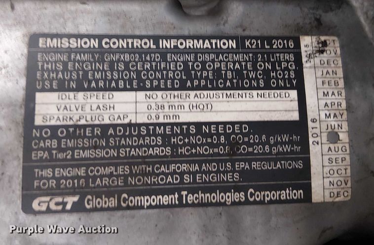 image for item EC1257 2016 UniCarriers PF50 forklift