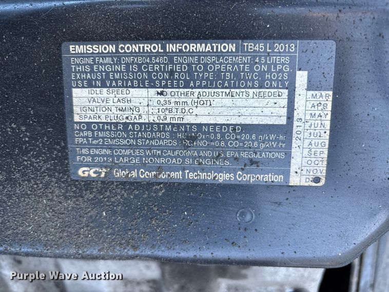 image for item EC3880 2014 Nissan PF80YLP forklift