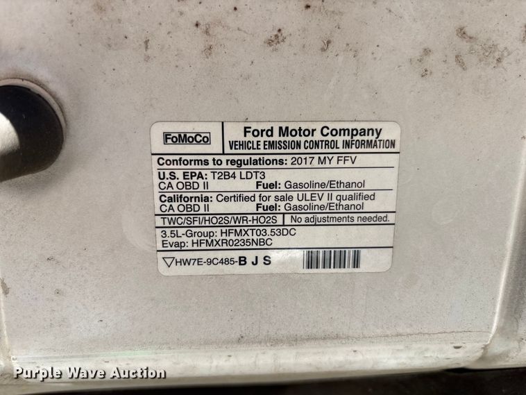 image for item EC3883 2017 Ford F150 SuperCrew pickup truck