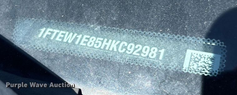 image for item EC3883 2017 Ford F150 SuperCrew pickup truck