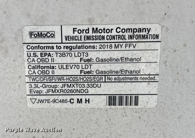 image for item EC3885 2018 Ford F150 SuperCrew pickup truck