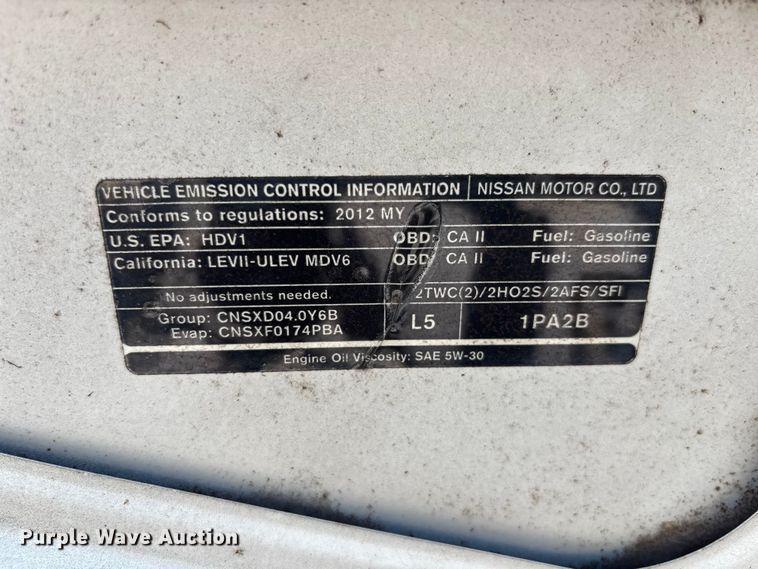 image for item EC3889 2012 Nissan NV2500HD van