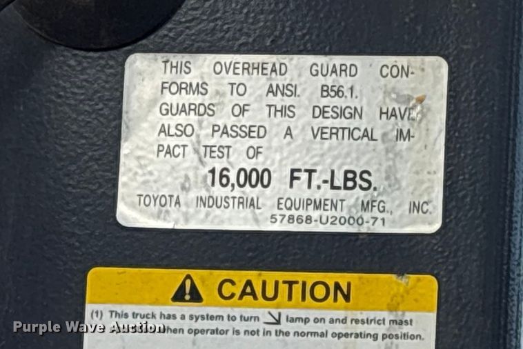 image for item EC8092 2006 Toyota 7FGU30 forklift