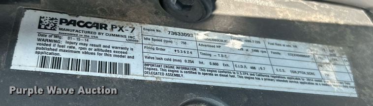 image for item EG1036 2015 Peterbilt  337 delivery truck