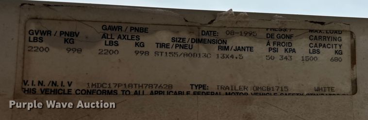 image for item EG1489 1996 Roughneck boat