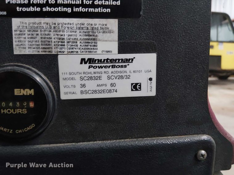 image for item EG1688 Minuteman SCV2832 sweeper