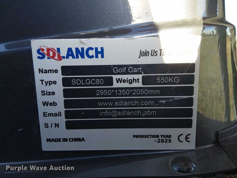 image for item EG8265 2025 SDLANCH SDLGC80 golf cart