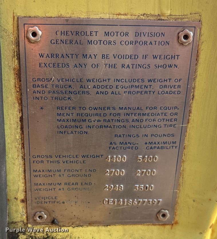 image for item EH7526 1971 Chevrolet C10 pickup truck