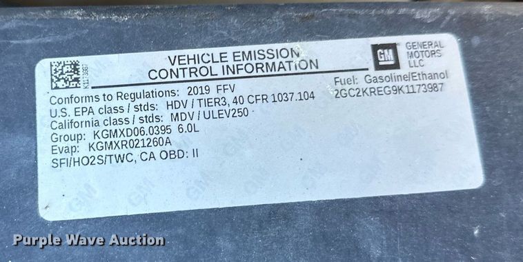 image for item EL0024 2019 Chevrolet Silverado 2500HD Double Cab pickup truck