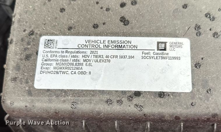 image for item EL0037 2021 Chevrolet Silverado 2500HD Double Cab pickup truck