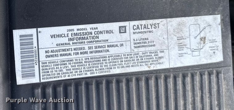 image for item EM2478 2005 Chevrolet Silverado 1500 pickup truck