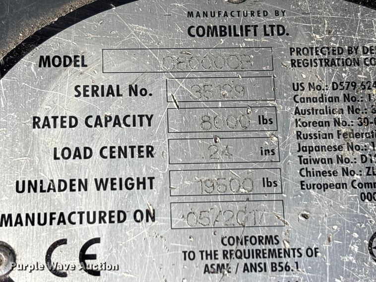 image for item EM6107 2018 CombiLift CB8000  forklift