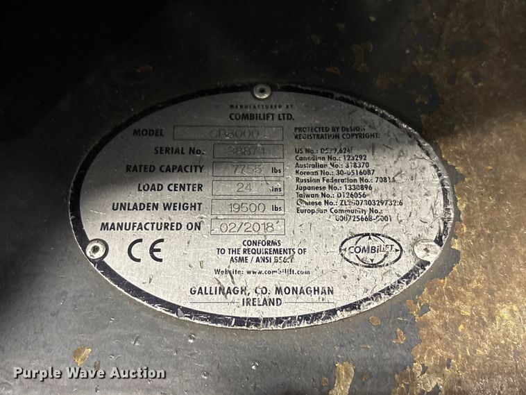 image for item EM6109 2018 CombiLift CB8000 forklift