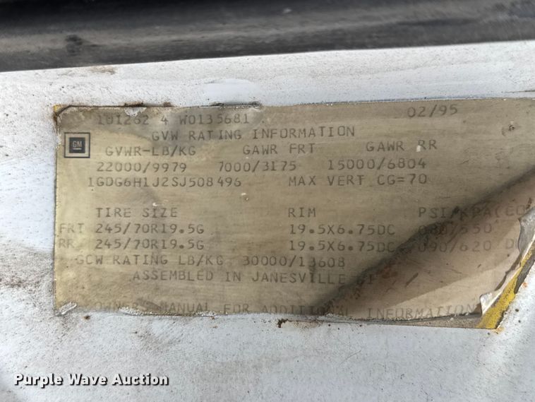 image for item EM8411 1995 GMC Top Kick flatbed truck