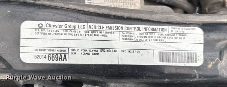 image for item EN0531 2012 Dodge Grand Caravan van