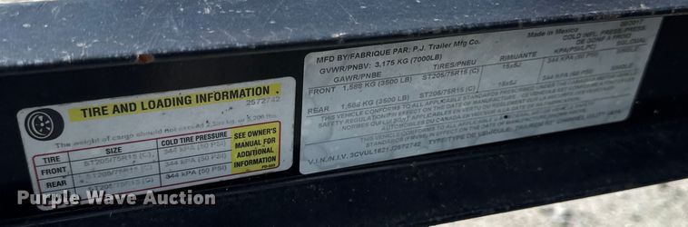 image for item EN0554 2018 PJ Trailers utility trailer