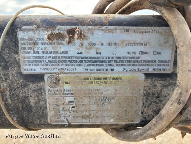 image for item EN5695 2011 TimberKing 2000 sawmill