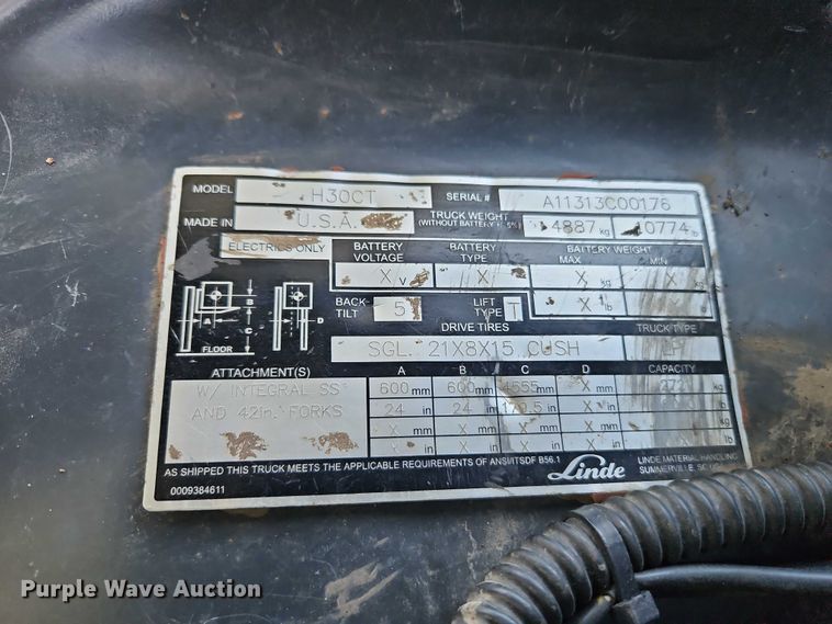 image for item EO4723 Linde H30CT forklift