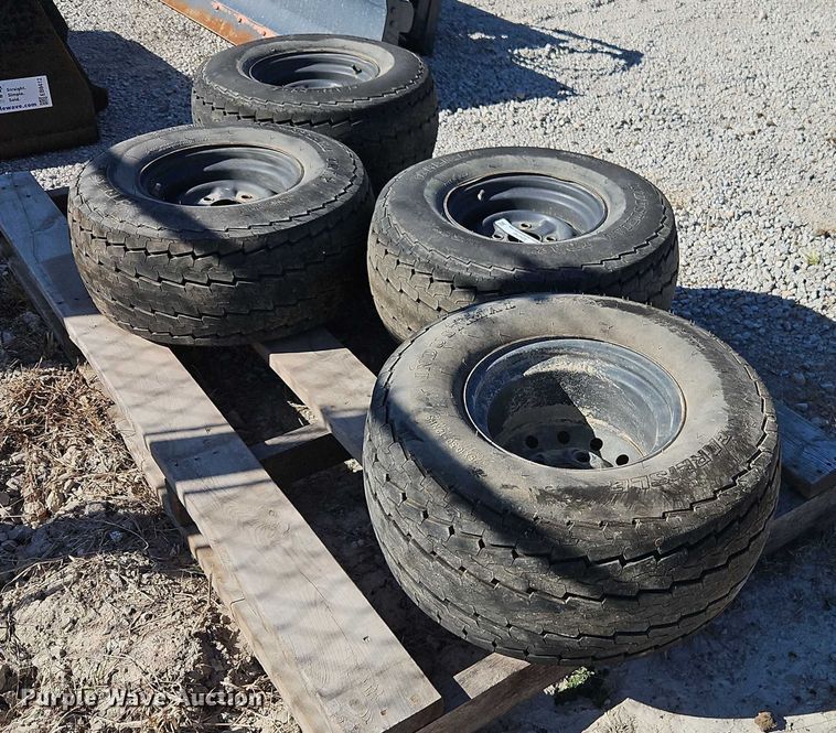 image for item EO4740 (4) Carlisle Industrial Trax 25x10.50-12 tires and wheels