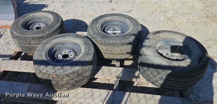 image for item EO4740 (4) Carlisle Industrial Trax 25x10.50-12 tires and wheels