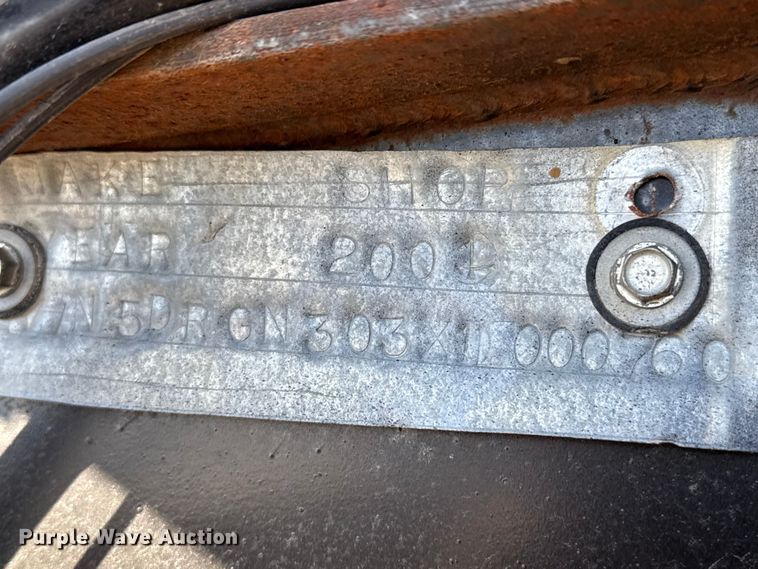 image for item EP0750 2001 Shop built flatbed trailer