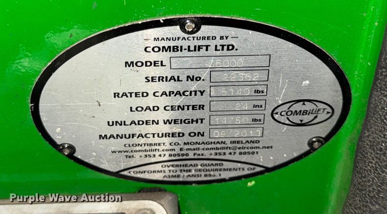 image for item ER0203 2013 Combilift C6000 forklift